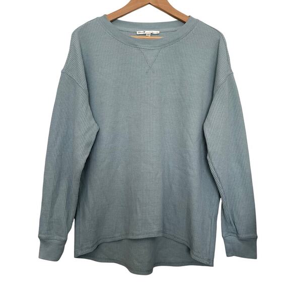 Seven 7 Thermal Pullover Waffle Knit Long Sleeve Top NWOT - Picture 1 of 5